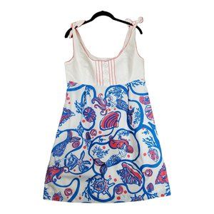 Lilly Pulitzer sz 12 Blayne Dress Scales & Tales Blue White Pink Mermaid NWT